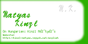 matyas kinzl business card